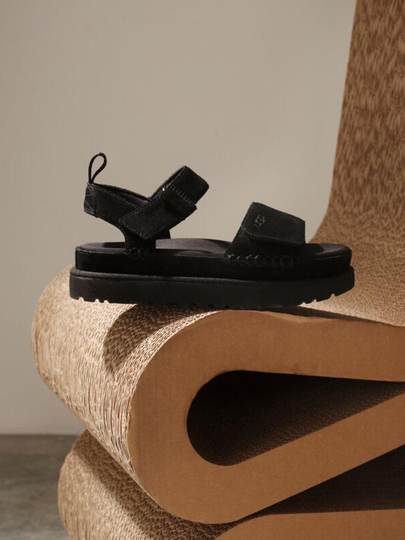 UGG Goldenstar Wedge Sandals - Black