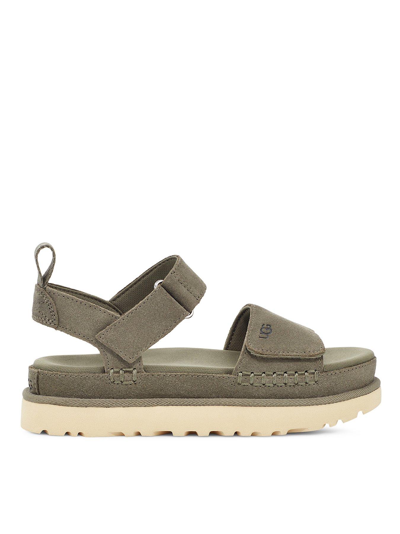 UGG Goldenstar Wedge Sandals - Moss Green | very.co.uk