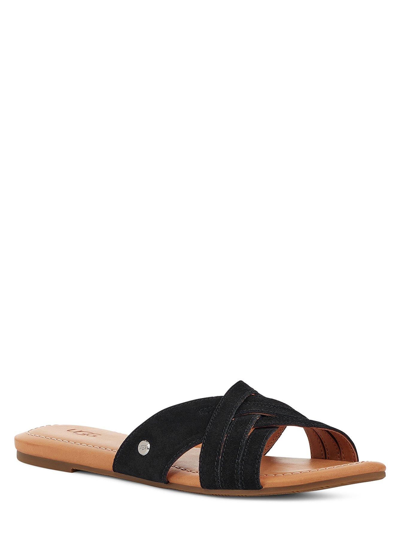 Black ugg flip clearance flops