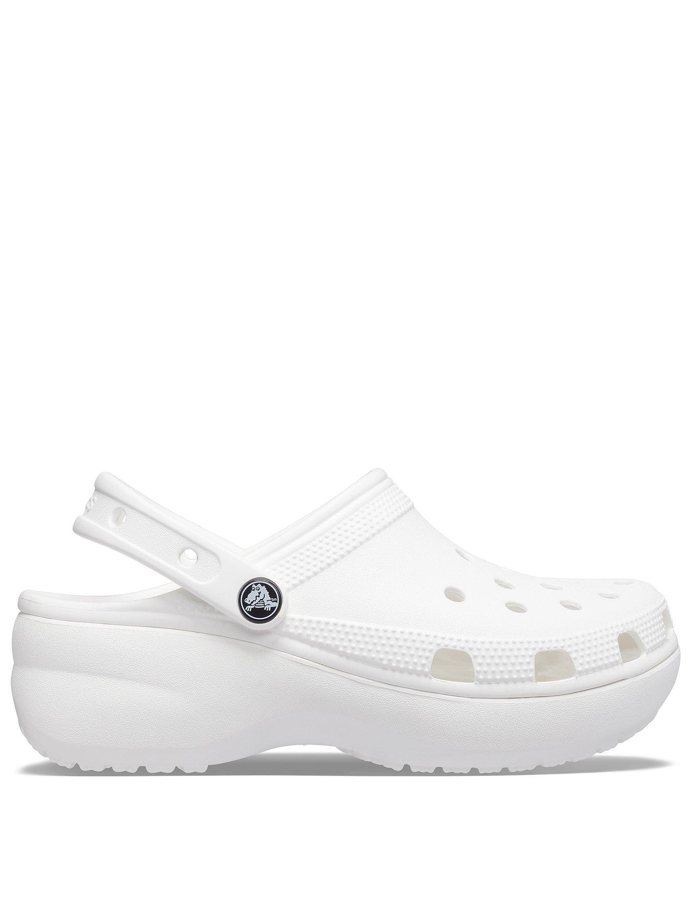 Platform crocs sale white