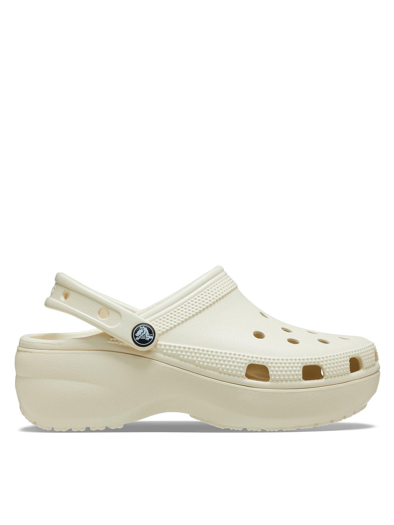 undefined Classic Crocs Platform Clog Wedge - Bone
