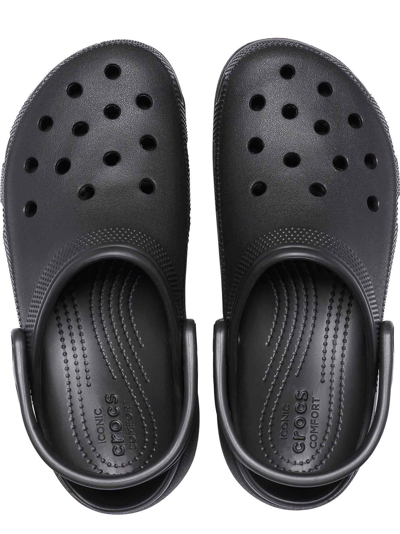 Image 4 of 6 of Crocs Classic Platform Clog Wedge - Black