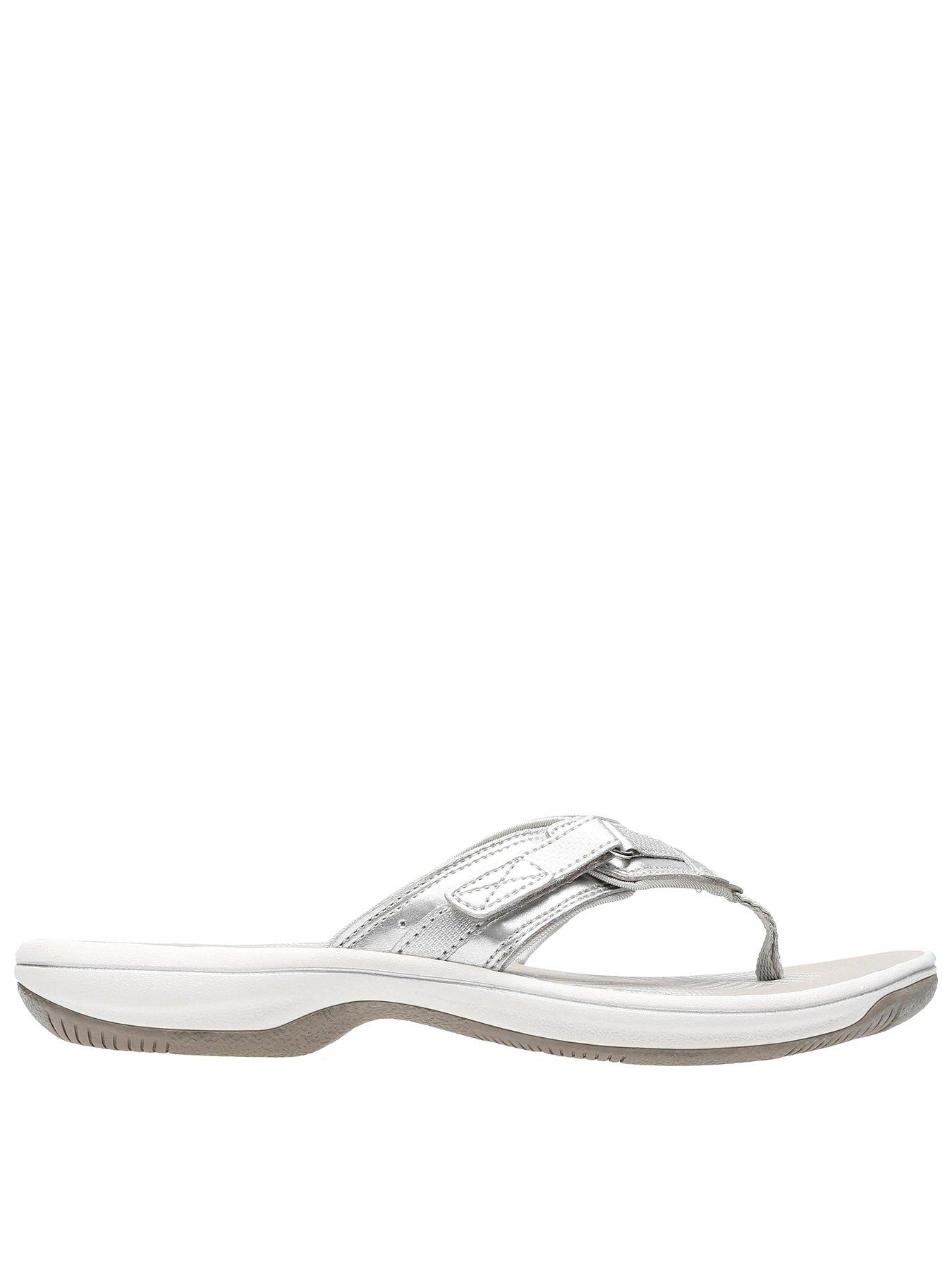 Silver flip flops uk online