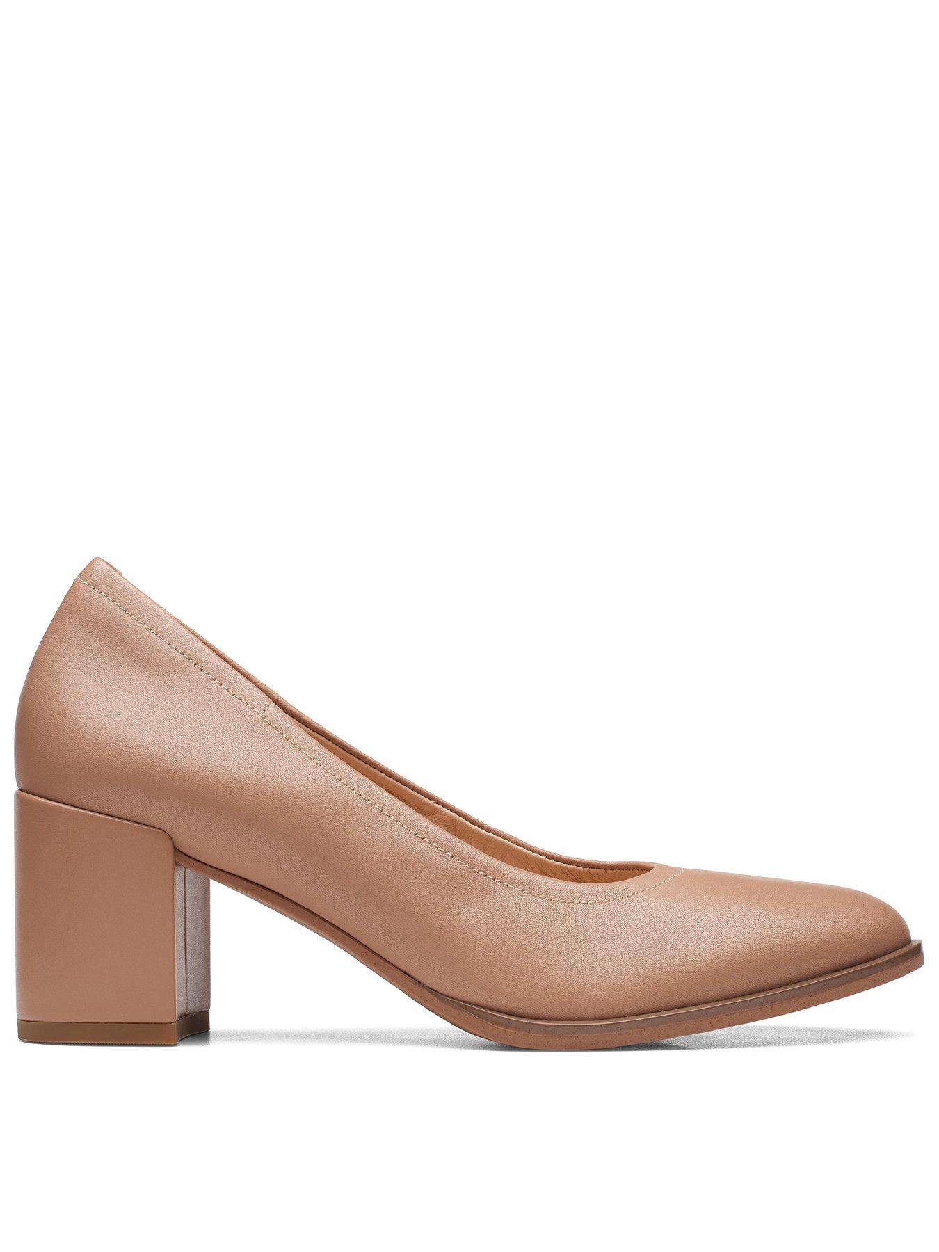 Clarks nude hot sale heel