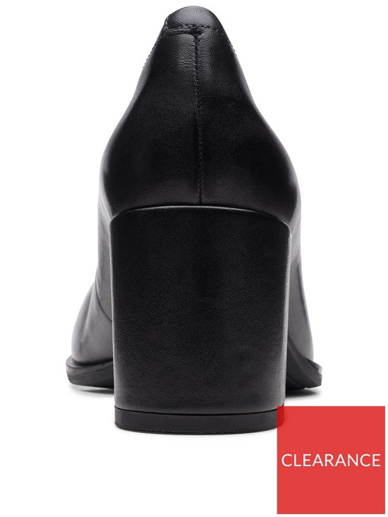stillFront image of clarks-freva55-court-shoes-black-leather