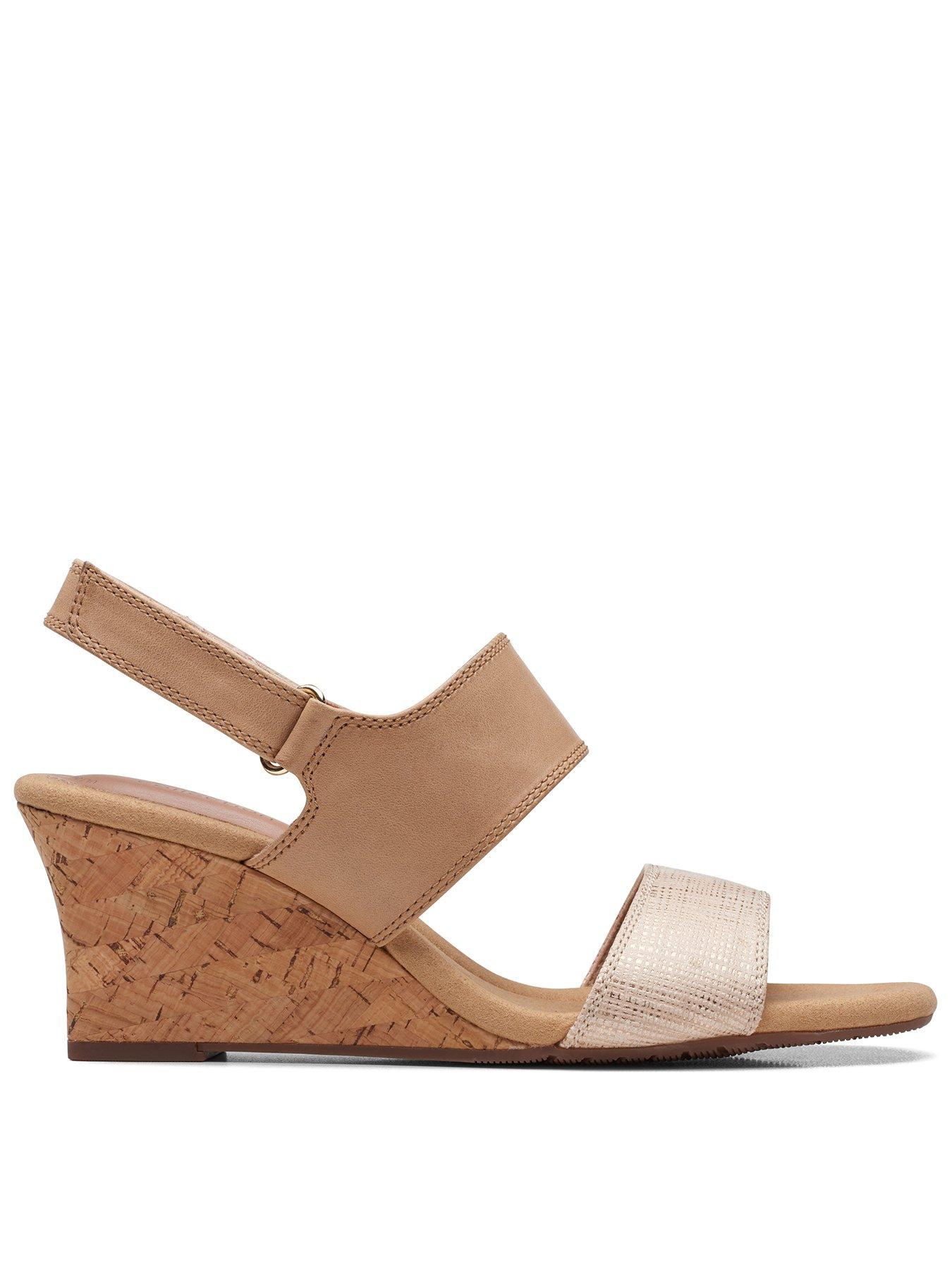 Clarks wedges hot sale on sale