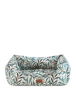 Product photograph of Morris Co Morris Amp Co - Willow Bough Print Square Pet Bed Small from very.co.uk