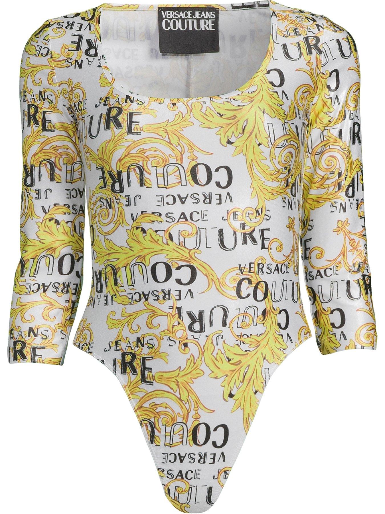 Versace Jeans Couture LEGGINGS With Ruffles And Print in Yellow