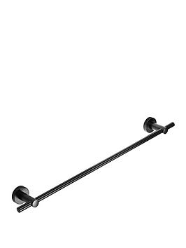 Product photograph of Croydex Epsom Black Flexi-fix Towel Rail from very.co.uk