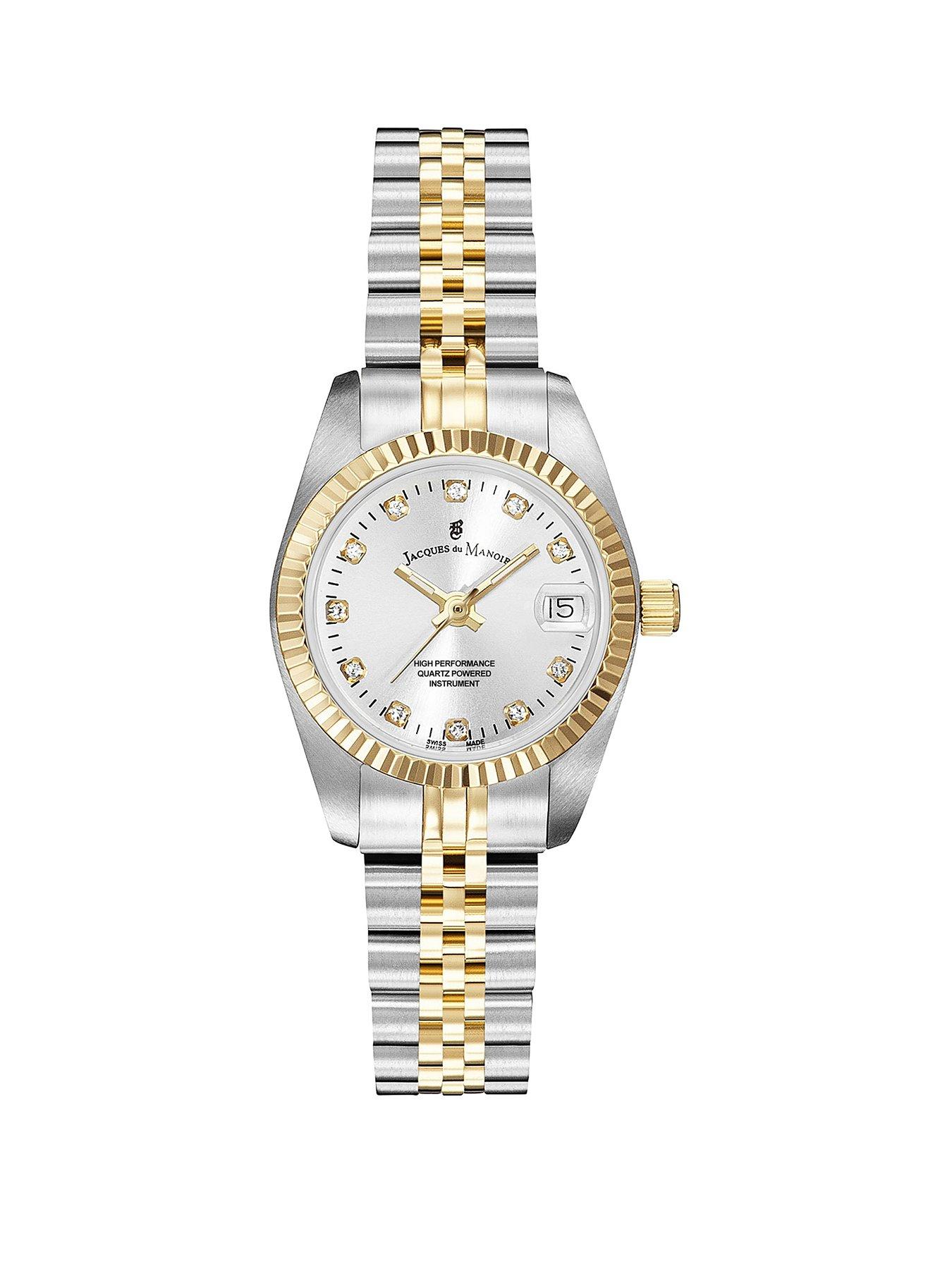 undefined Swiss Made Ladies Inspiration Silver  &  Gold Plated Stainless Steel Bracelet Watch