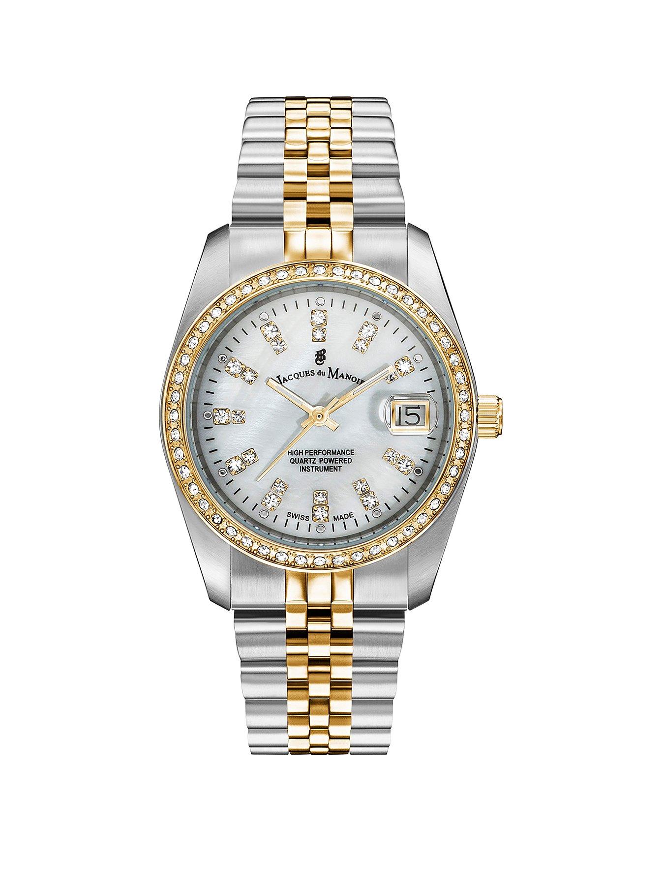 undefined Swiss Made Ladies Inspiration Silver  &  Gold Plated Stainless Steel Bracelet Watch