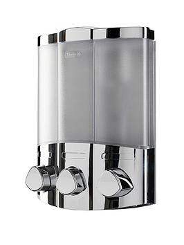 Product photograph of Croydex Euro Dispenser Trio In Chrome from very.co.uk