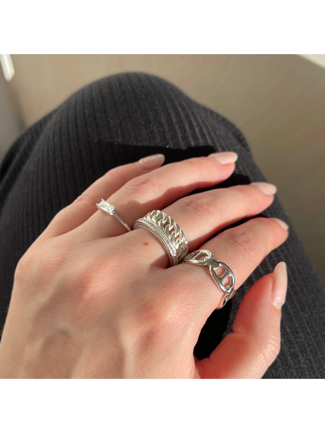 Image 4 of 5 of Seol + Gold Sterling Silver Curb Chain Ring