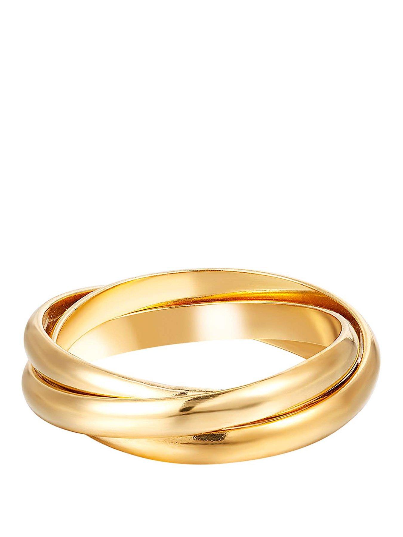 Image 1 of 5 of Seol + Gold 18ct Gold Plated Sterling Silver Trinity Rolling Ring