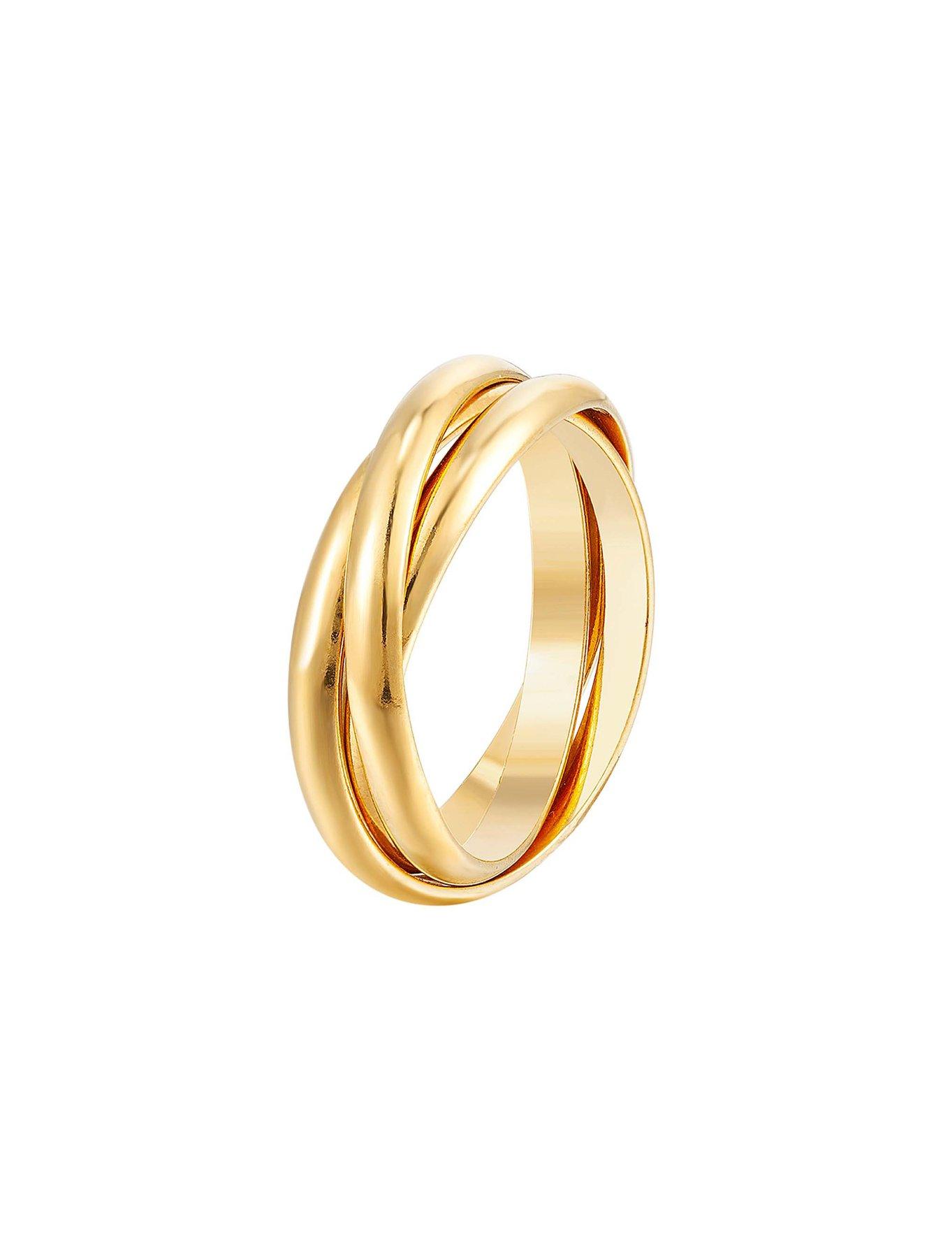 Image 5 of 5 of Seol + Gold 18ct Gold Plated Sterling Silver Trinity Rolling Ring