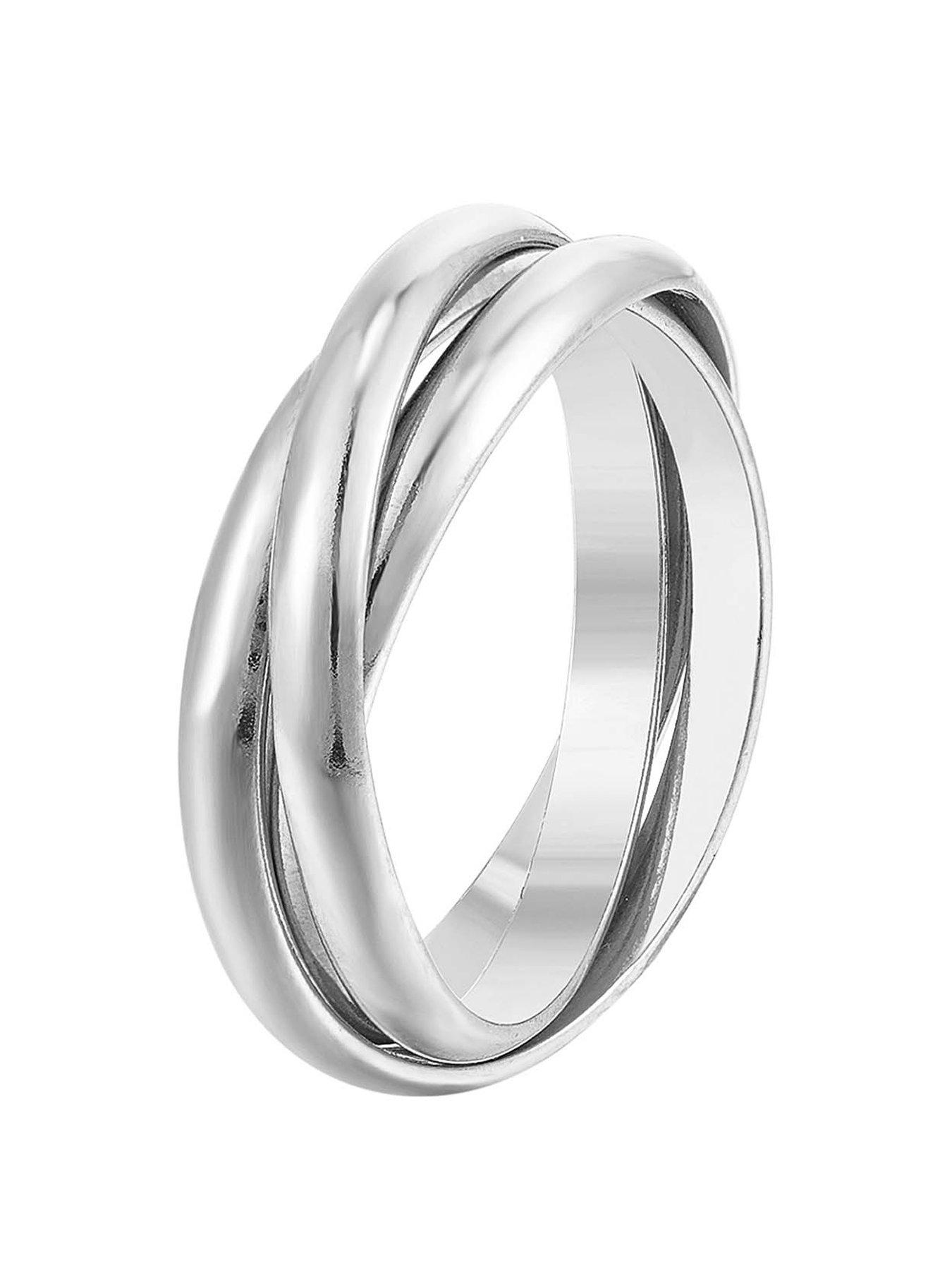 Image 3 of 4 of Seol + Gold Sterling Silver Trinity Rolling Ring