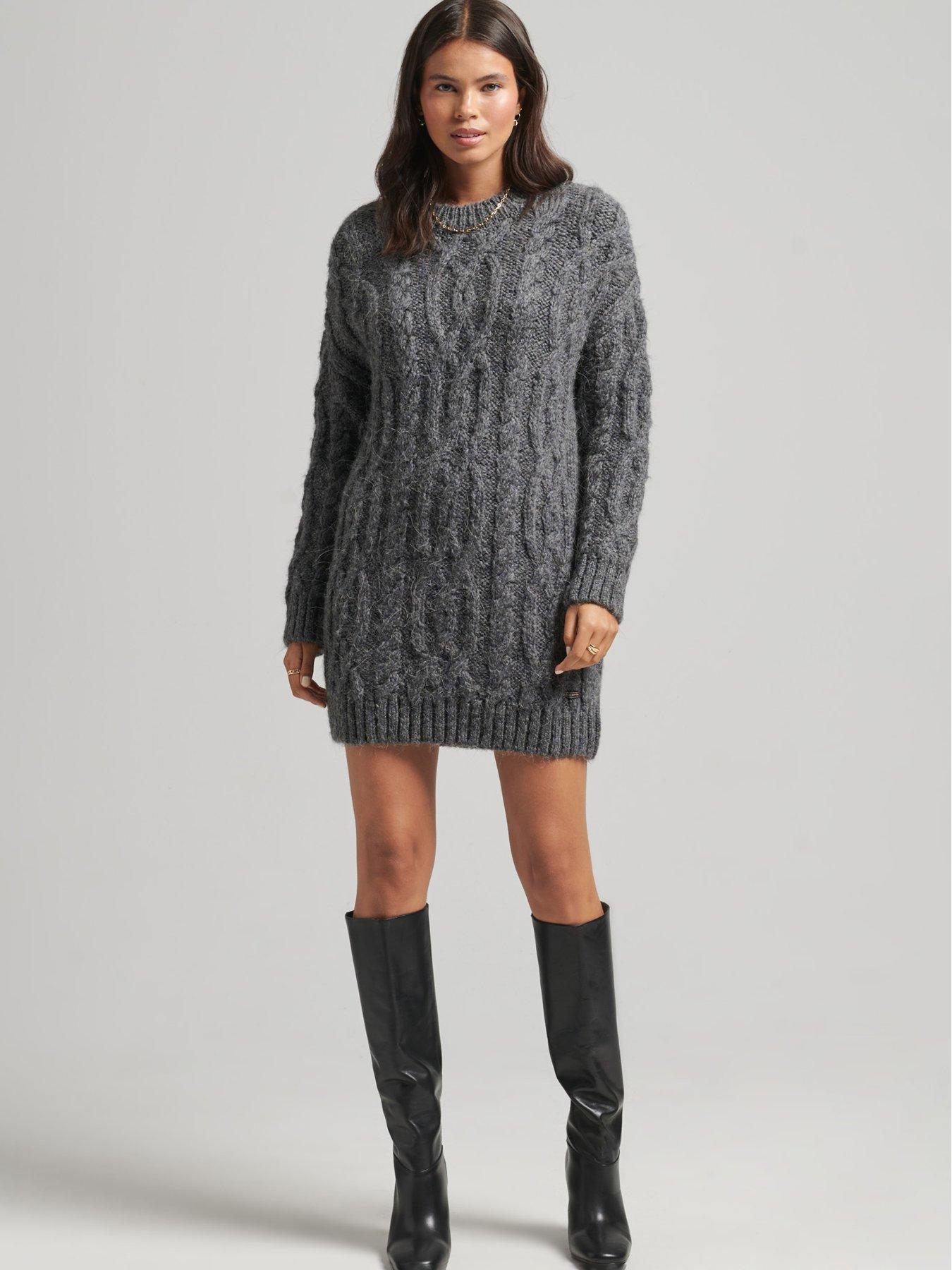 superdry cable knit dress