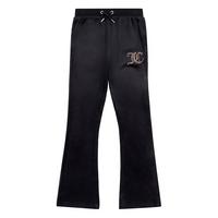 Juicy Couture Girls Diamante Velour Bootcut Joggers - Black | very.co.uk