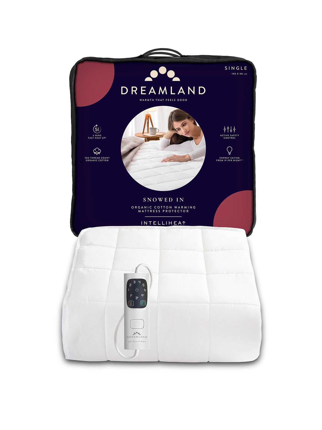 Dreamland Snowed In Cotton Electric Mattress Protector