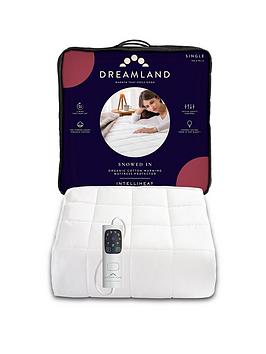 Product photograph of Dreamland Snowed In Cotton Electric Mattress Protector from very.co.uk