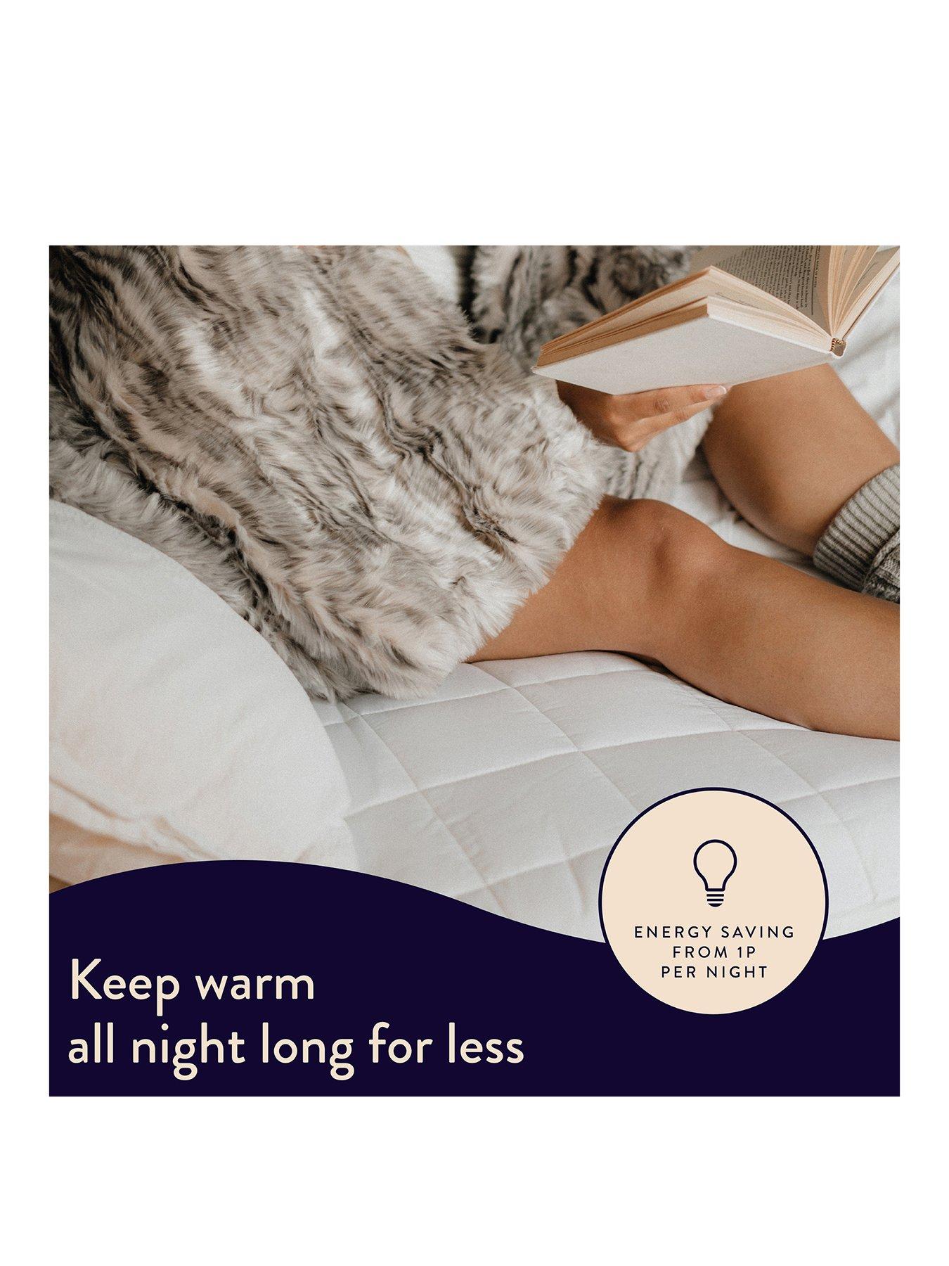 Dreamland Snowed In Cotton Electric Mattress Protector very.co.uk