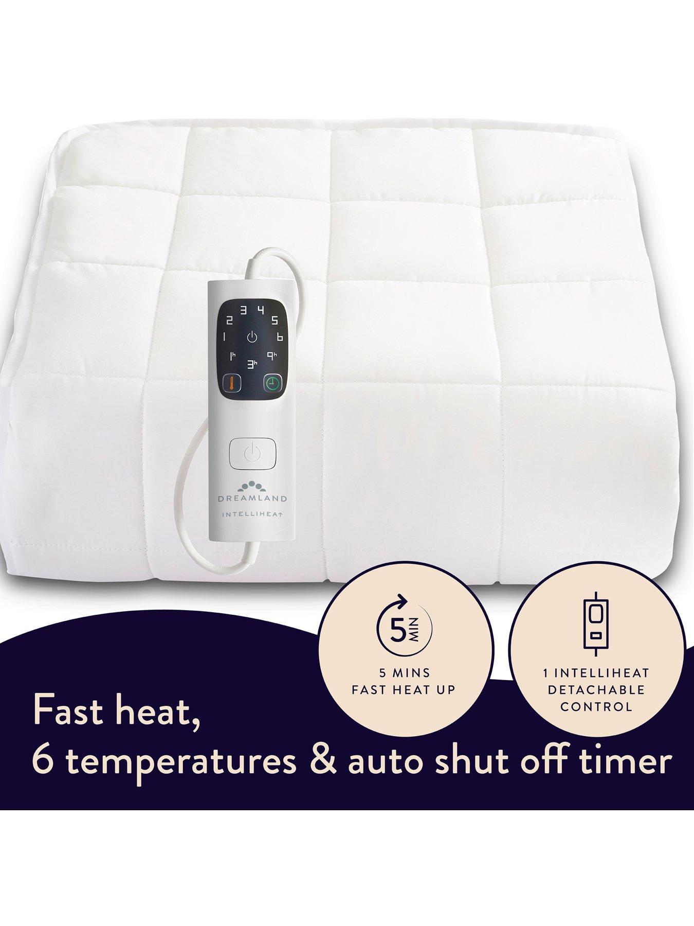 Dreamland cotton heated best sale mattress protector king size