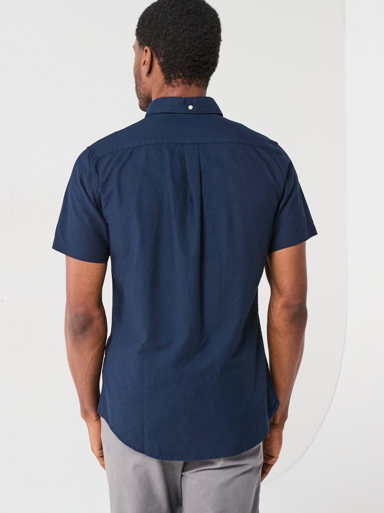 Image 2 of 5 of Barbour Short Sleeve Oxford Shirt - Navy
