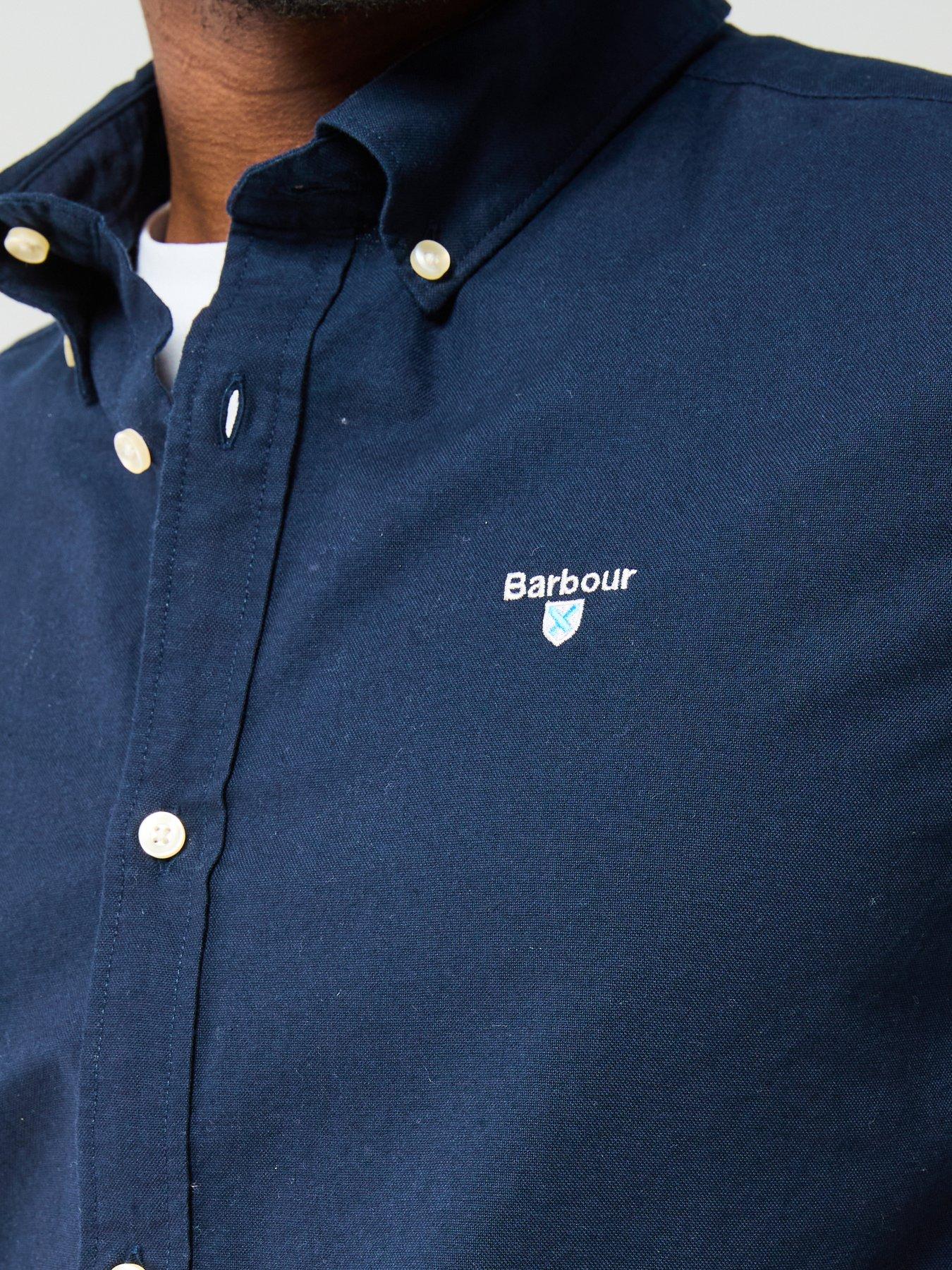 Image 4 of 5 of Barbour Short Sleeve Oxford Shirt - Navy