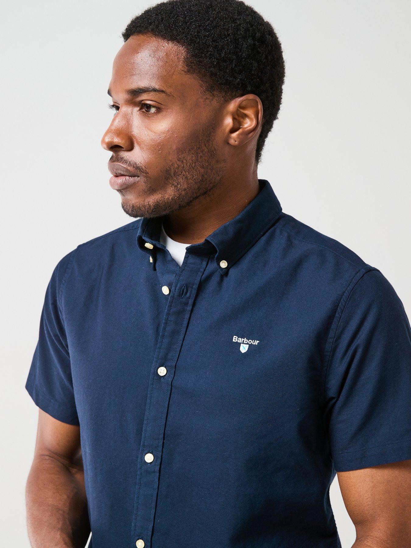 Image 5 of 5 of Barbour Short Sleeve Oxford Shirt - Navy