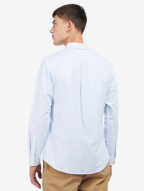 Barbour Striped Oxtown Long Sleeve Tailored Shirt - Blue | very.co.uk