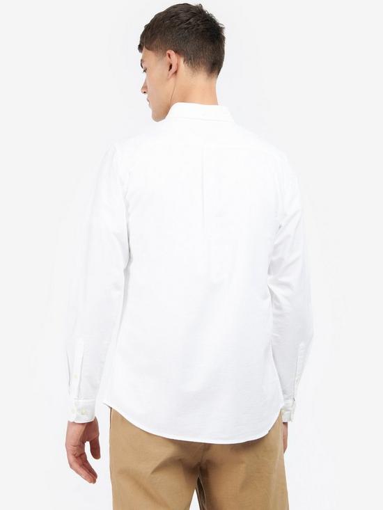 stillFront image of barbour-oxtown-long-sleeve-tailored-shirt-white