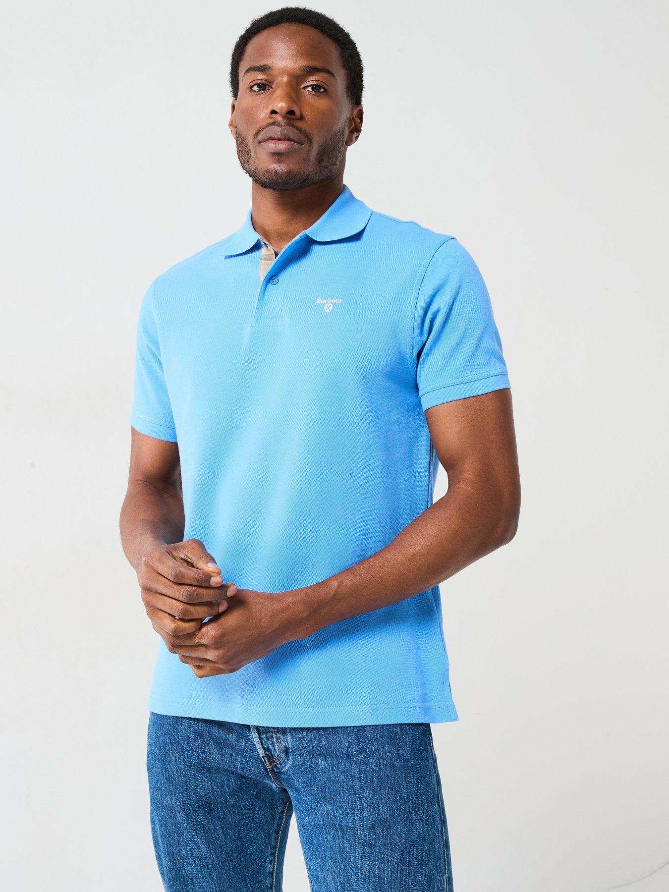 undefined Tartan Pique Polo Shirt - Blue