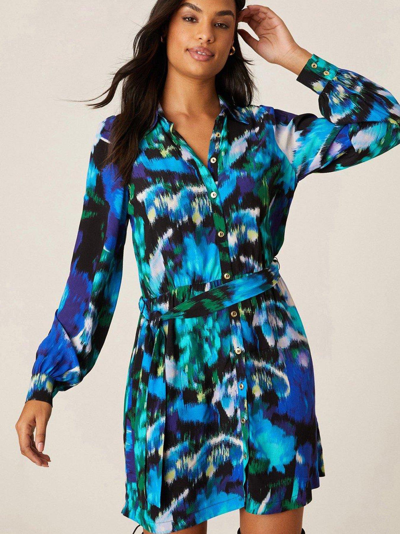 Floral tie waist shirtdress sales