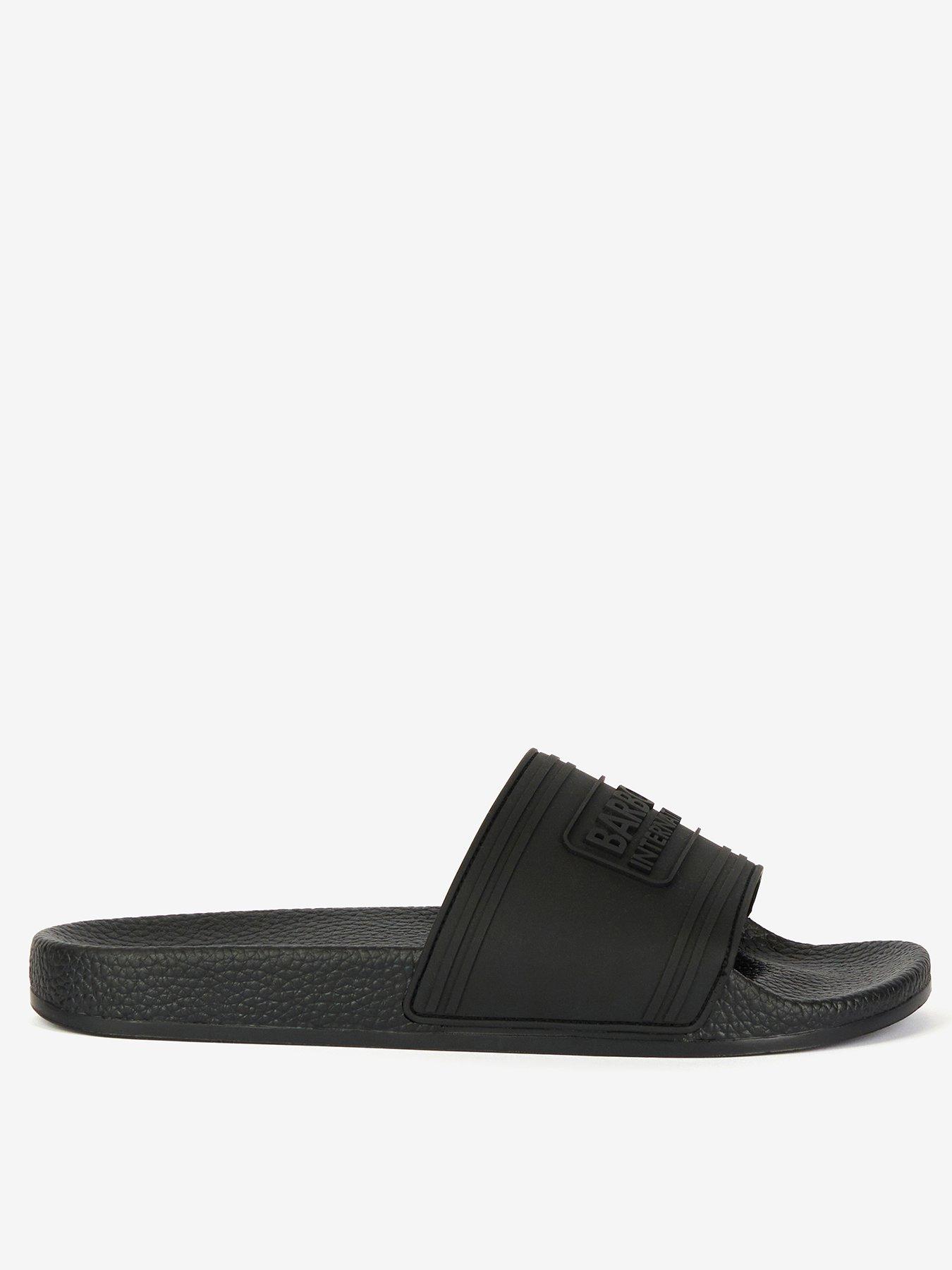 International Logo Beach Sliders Black
