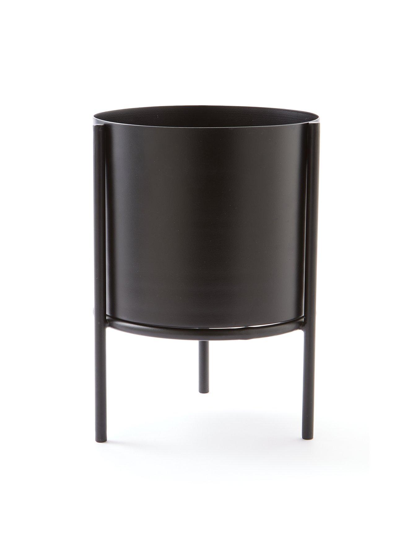 Image 2 of 5 of The Very Collection Standing Metal Planter - Black
