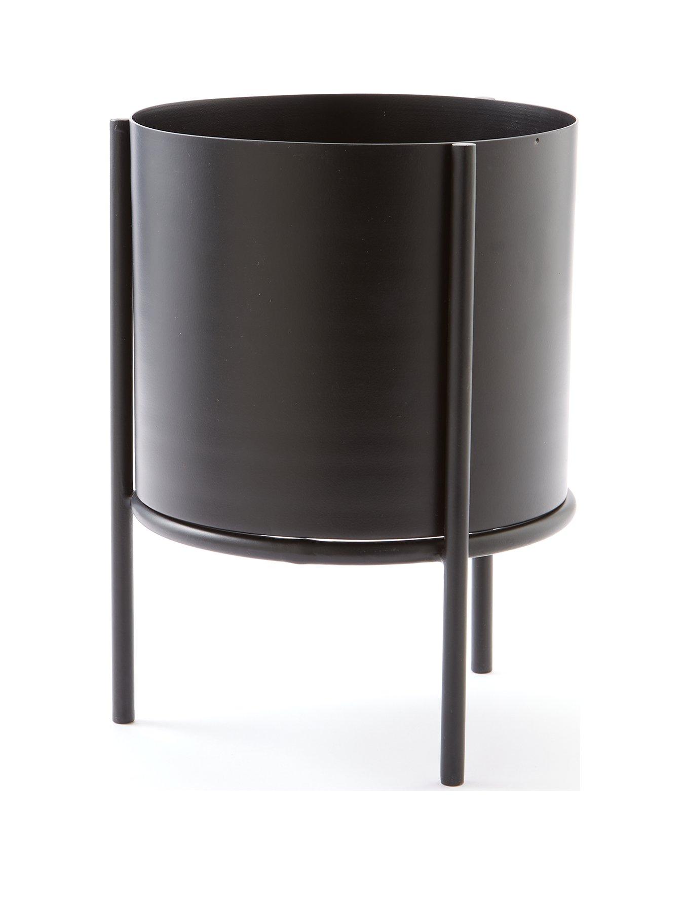 Image 3 of 5 of The Very Collection Standing Metal Planter - Black