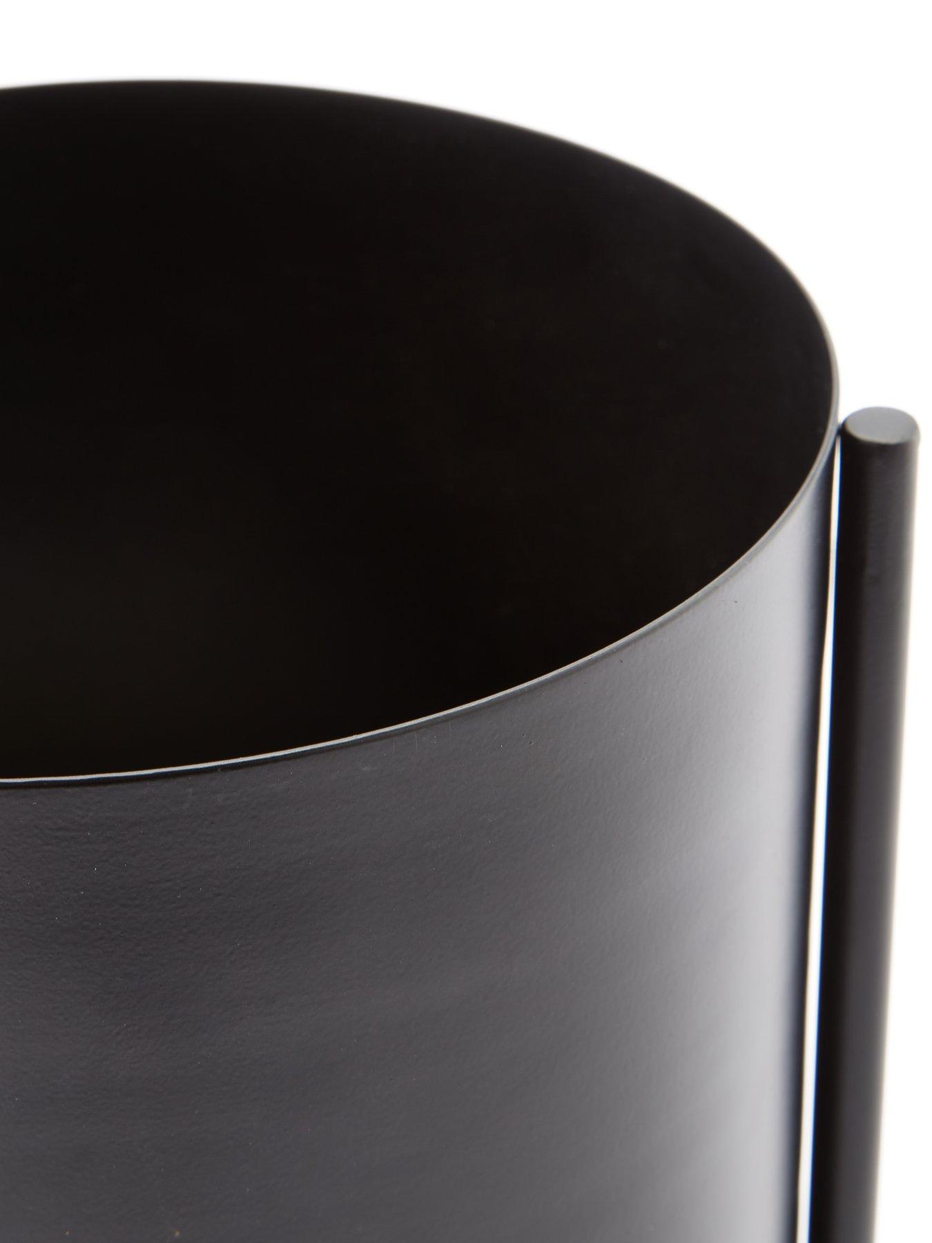 Image 4 of 5 of The Very Collection Standing Metal Planter - Black