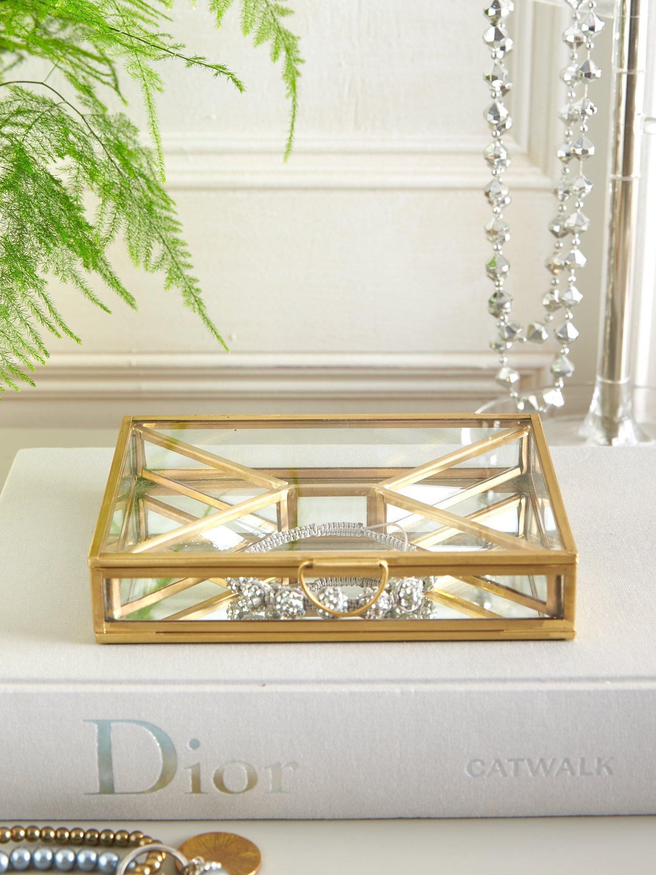 Product photograph of Layla Glass Jewellery Box from very.co.uk
