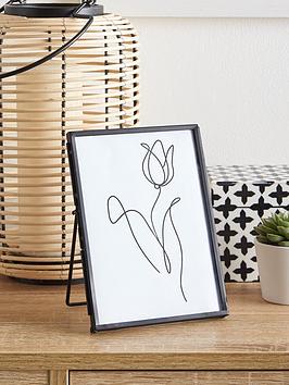 Product photograph of Very Home Black Metal Photo Frame - 5 X 7 Inch from very.co.uk
