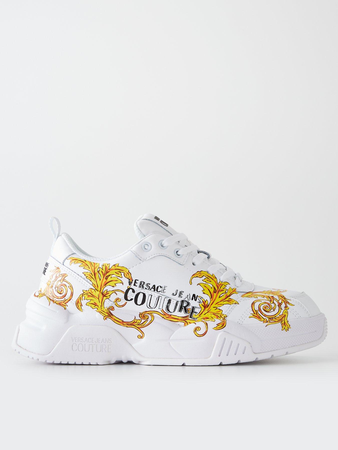 Versace gold clearance trainers