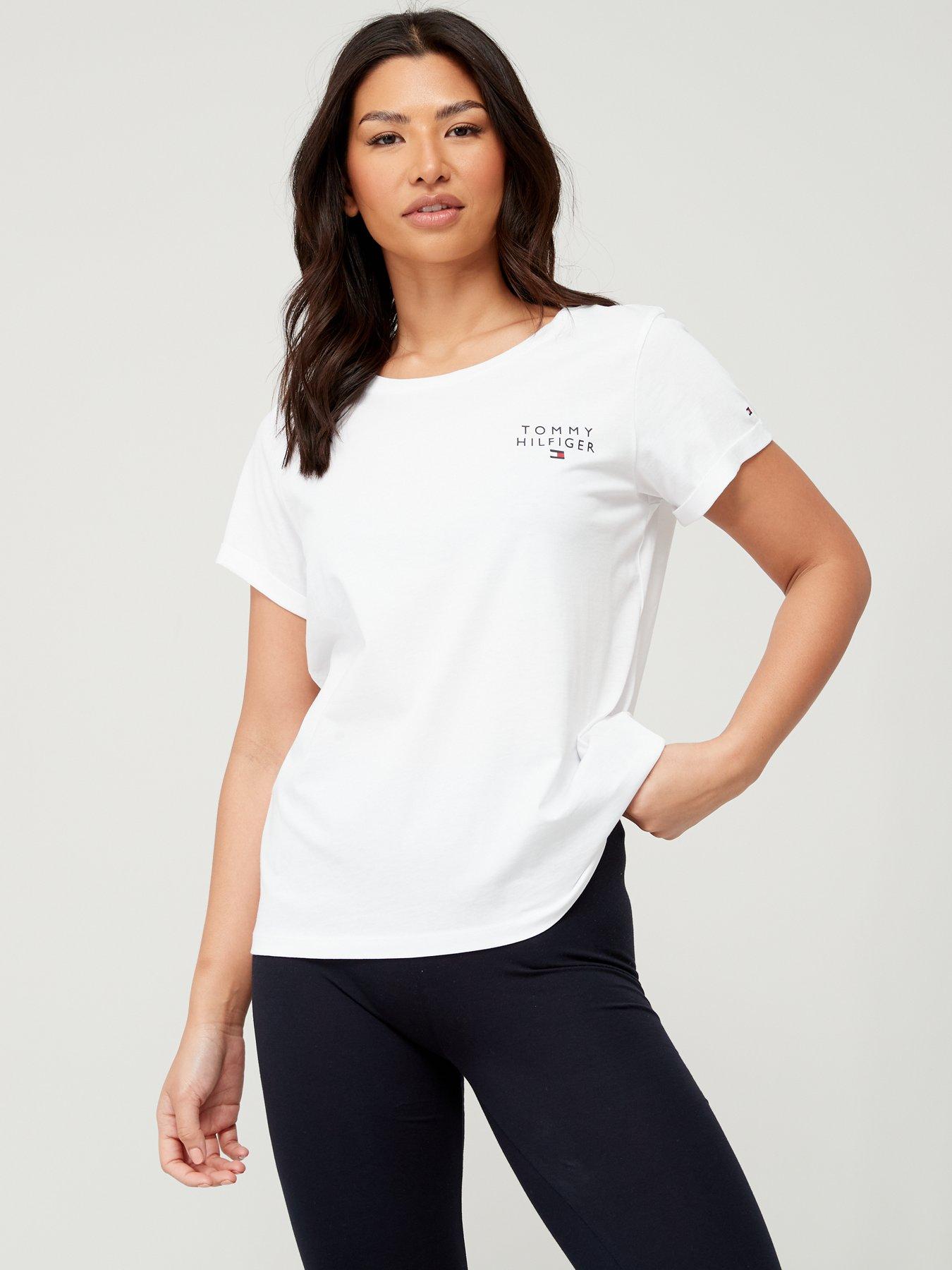 White womens tommy on sale hilfiger t shirt