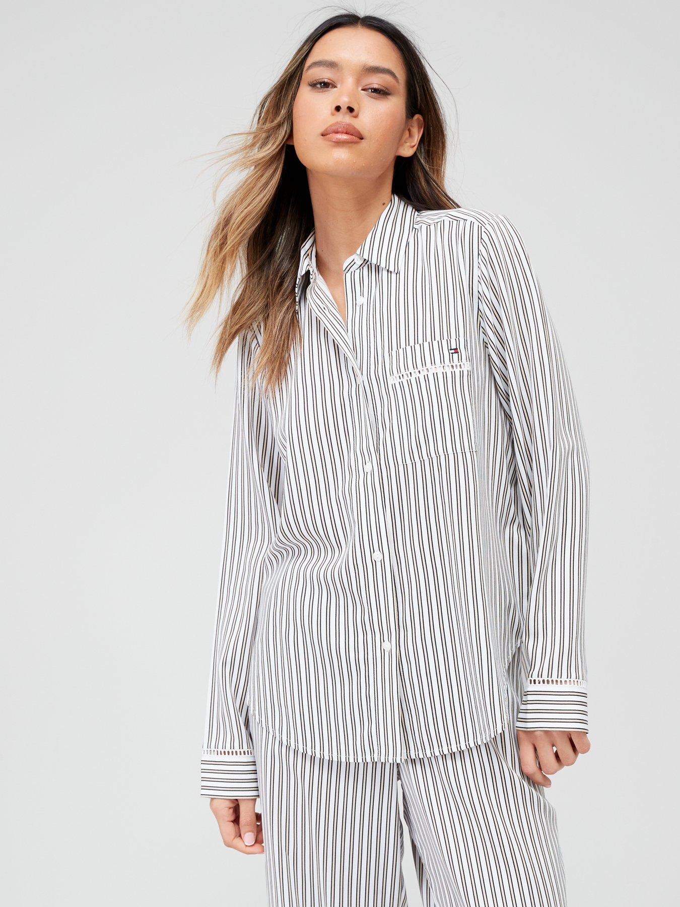 Tonal Logo Lace Woven Pj Top Multi