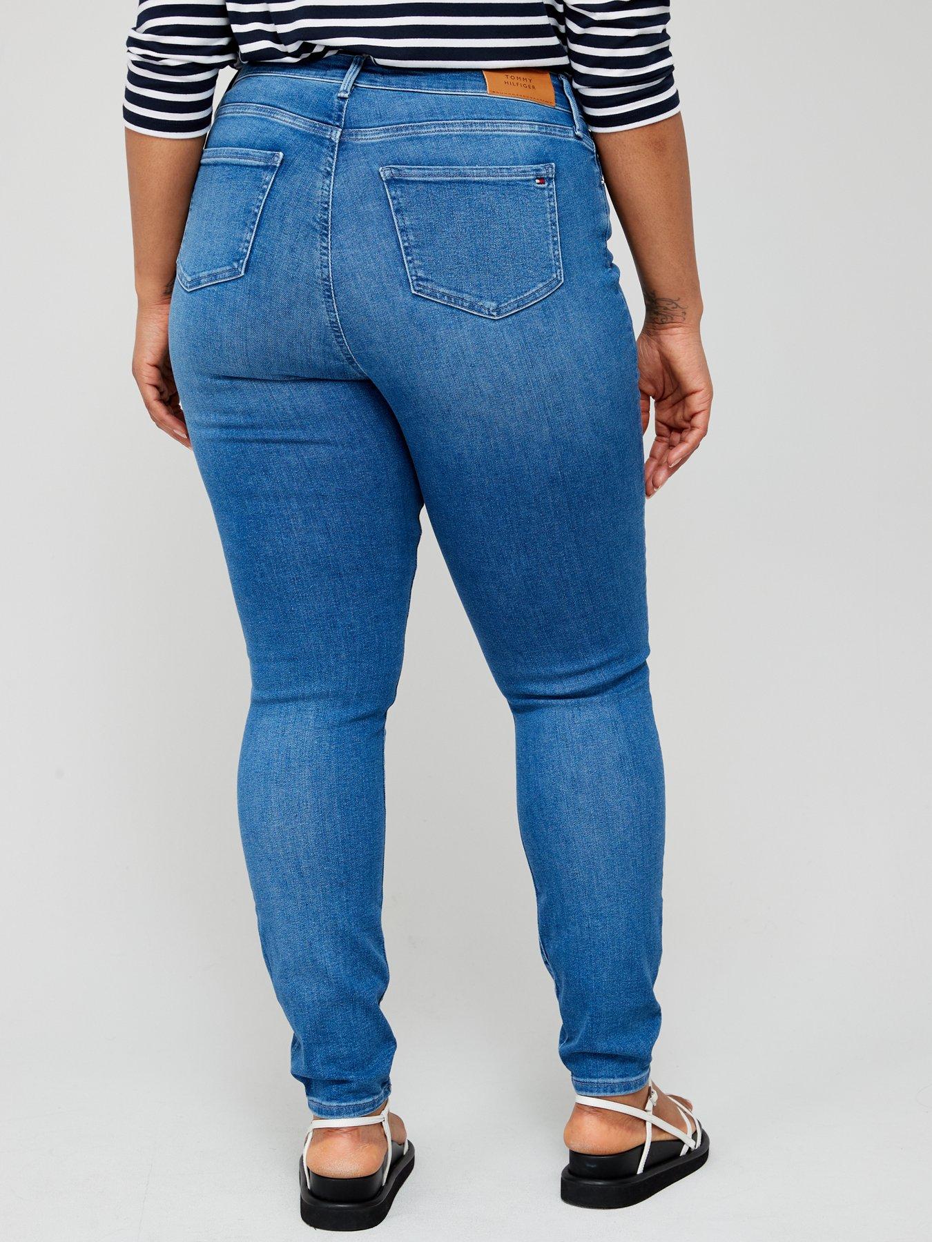 Tommy Hilfiger Harlem High Waist Ultra Skinny Jean - Blue | Very.co.uk