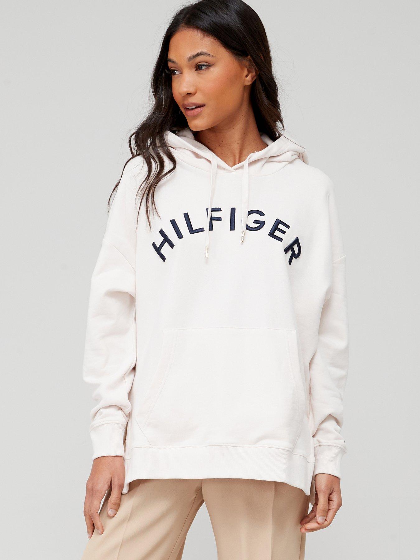 White tommy hilfiger hoodie on sale women's