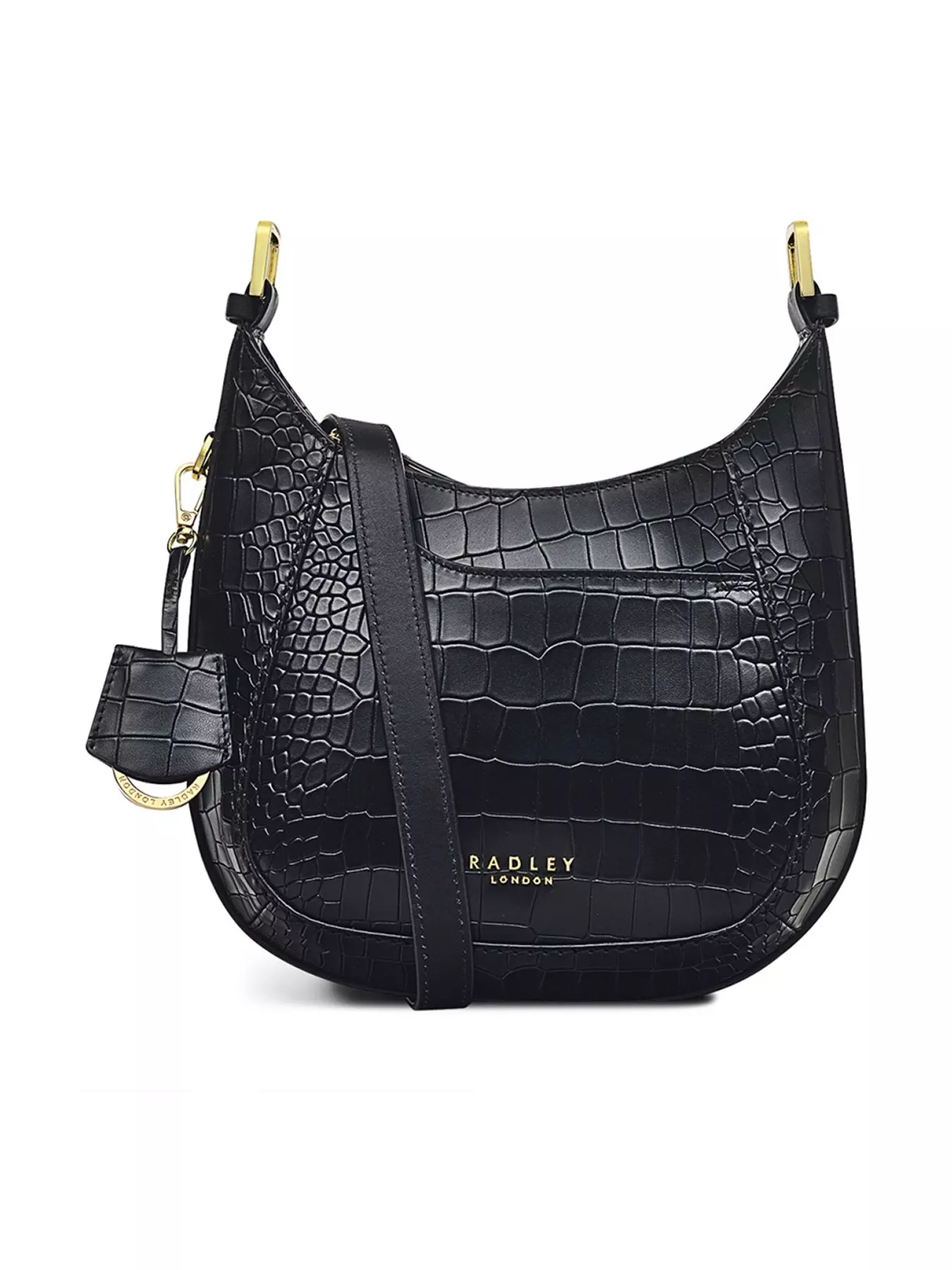 Radley Multi Dog Oilskin Small Zip Top Cross Body Bag in Black