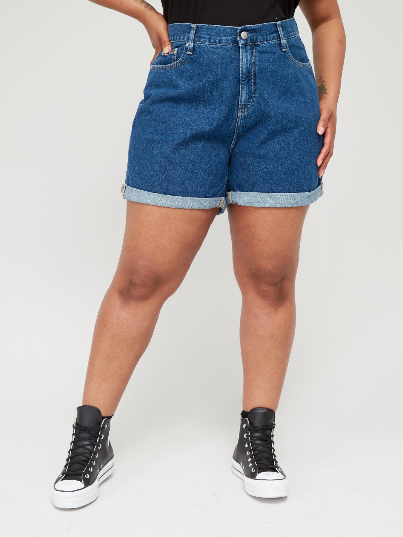 Plus size high hot sale waisted bermuda shorts