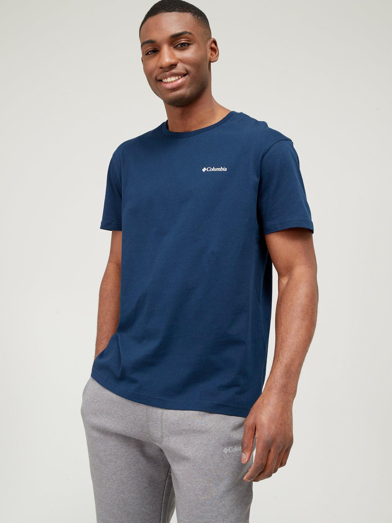 Columbia Men's Basic Logo Short Sleeve T-Shirt - Blue