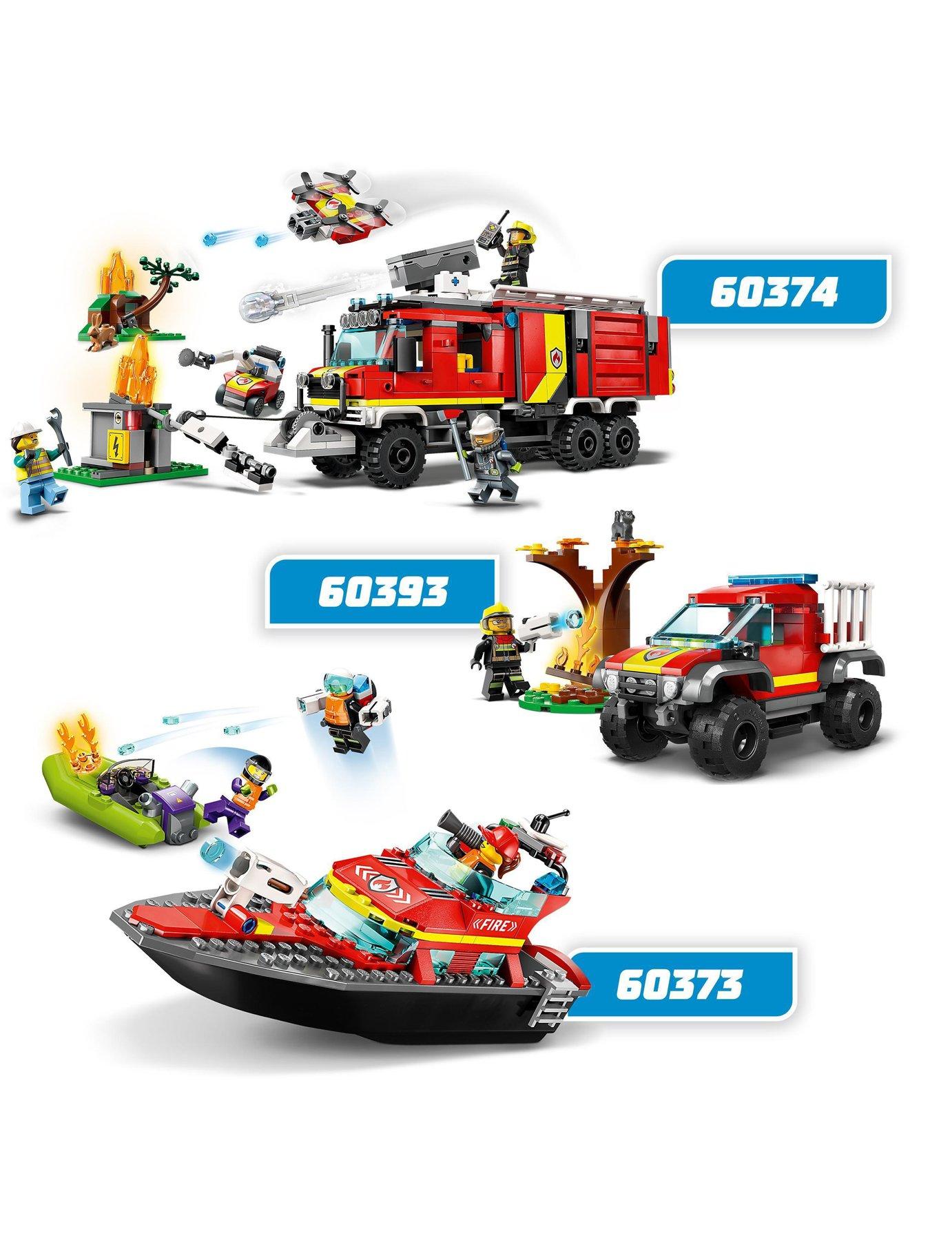 LEGO City Fire Rescue Boat Toy Building Set 60373 | Very.co.uk