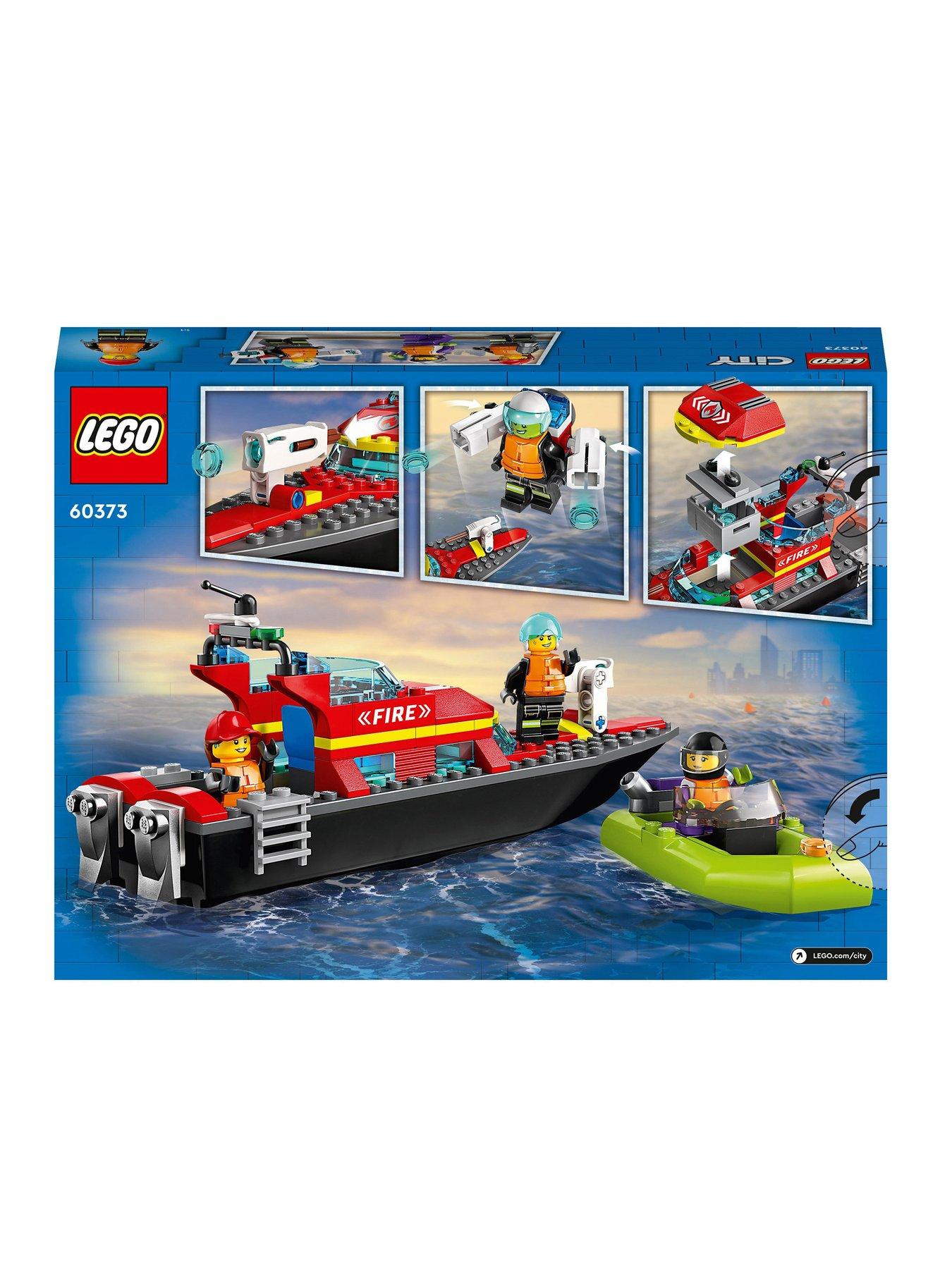 LEGO City Fire Rescue Boat Toy Building Set 60373 | Very.co.uk