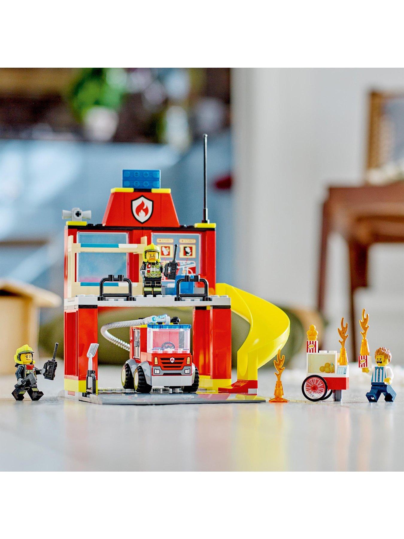 LEGO City Fire Station and Fire Engine Toys 60375 | Very.co.uk